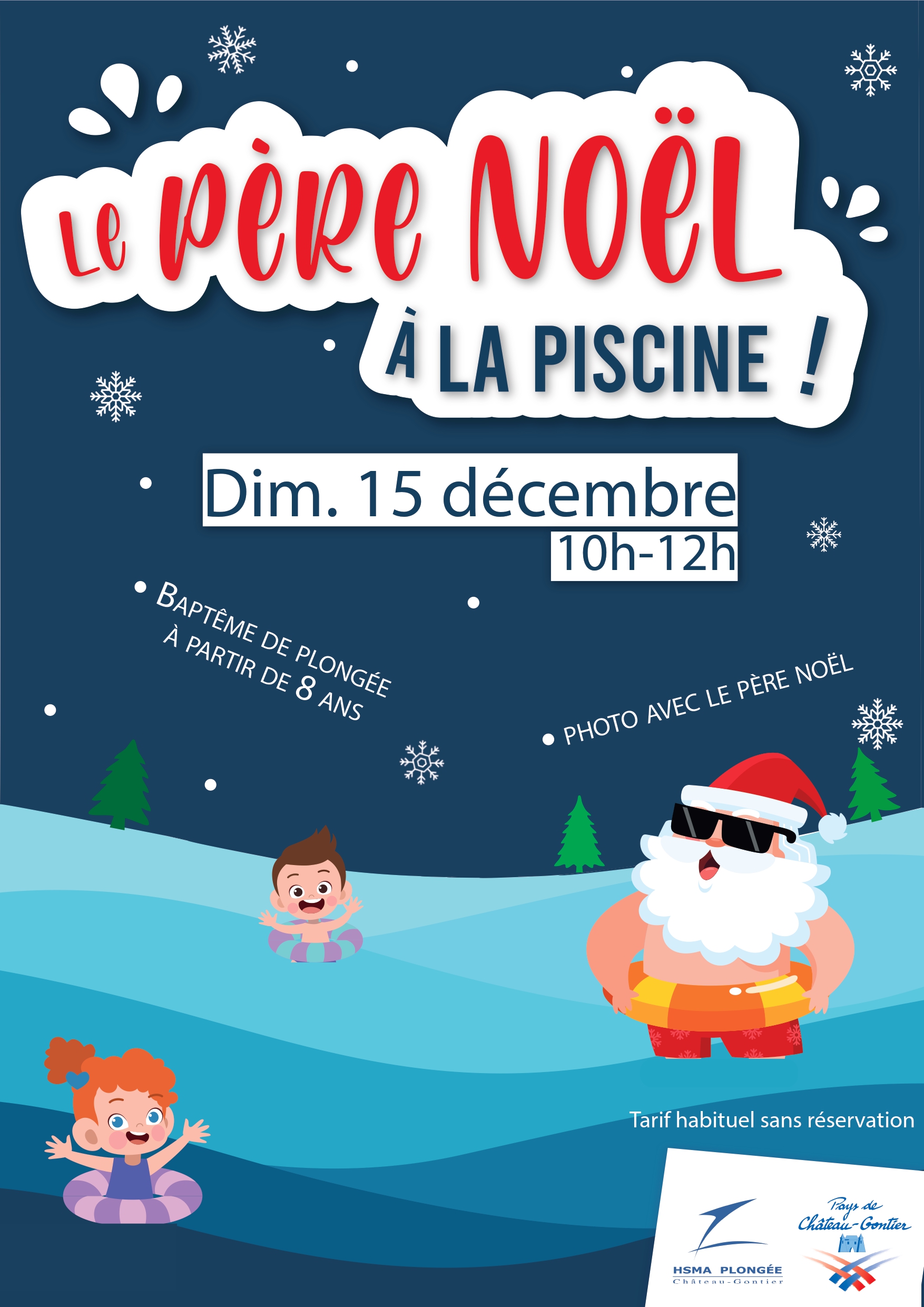 Lire la suite à propos de l’article Le Père Noël à l’Espace Aquatique le 15 décembre de 10h à 12h