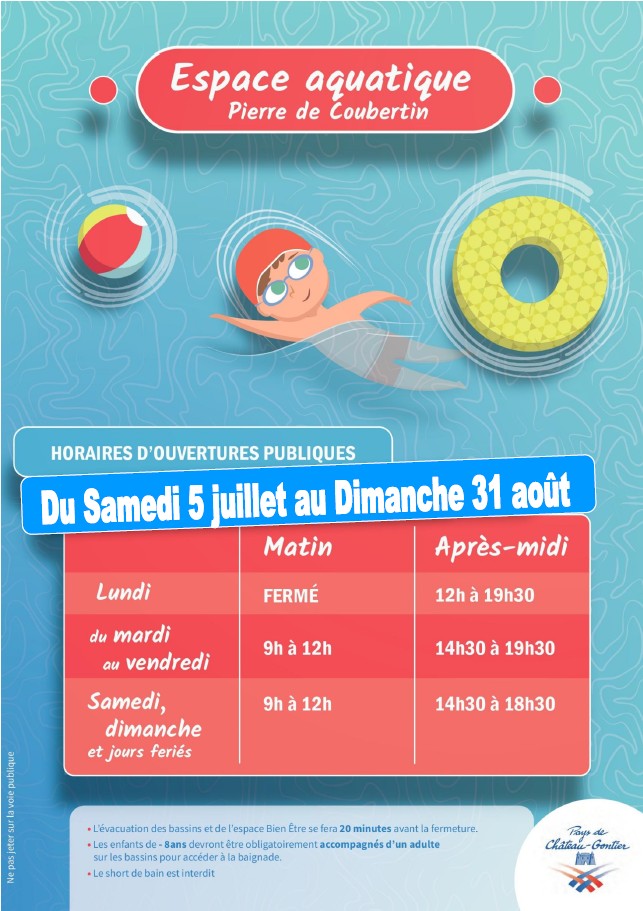 You are currently viewing Espace Aquatique – Horaires été 2025